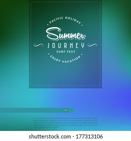 Vector summer poster. Creative graphic message for your summer design 