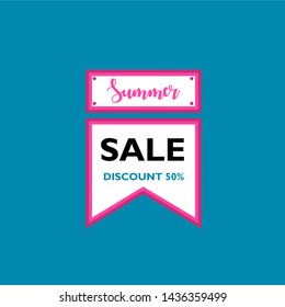 vector of summer posters with tropical leaves and text is sold summer in the frame. Banner design templates.