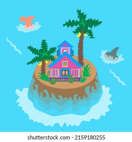 [Vector] Summer resort pension island - 01
