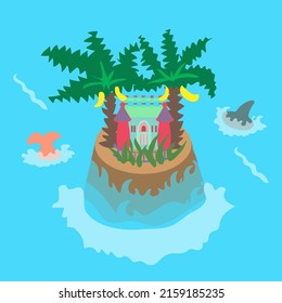 [Vector] Summer resort pension island - 02