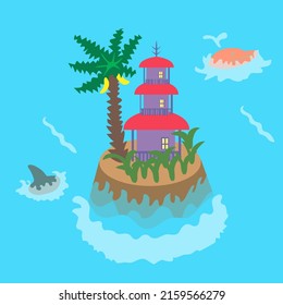 [Vector] Summer resort pension island - 09