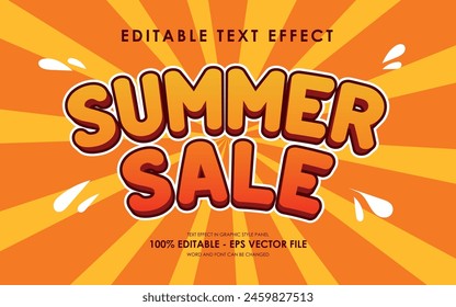 Vector VERANO VENTA 3D TEXTO EFECTO