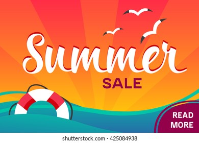 vector summer sale banner