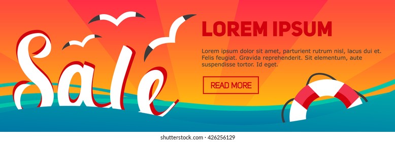 vector summer sale banner