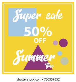 Vector summer sale banner design