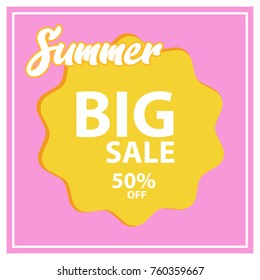 Vector summer sale banner design