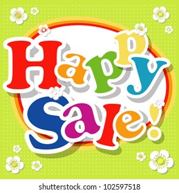 Vector summer sale design template.  Card or background.