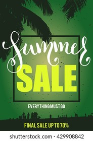 Vector summer sale flyer