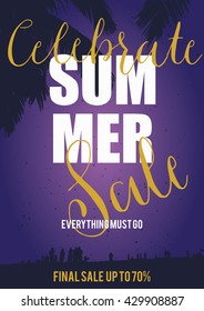 Vector summer sale flyer