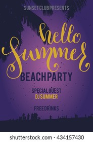 Vector summer sale flyer