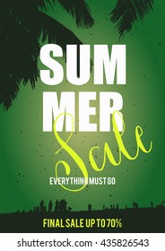 Vector summer sale flyer