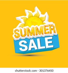 vector summer sale label or sticker