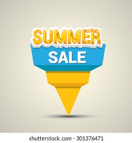 vector summer sale label or sticker