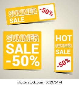 vector summer sale label or sticker