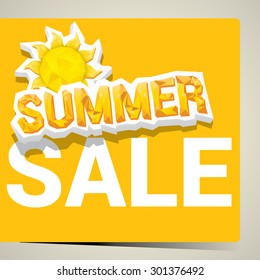 vector summer sale label or sticker