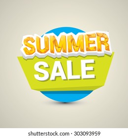 vector summer sale label or sticker