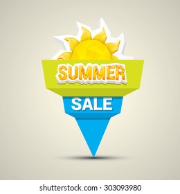 vector summer sale label or sticker