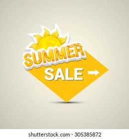 vector summer sale label or sticker
