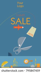 Vector summer sale poster, can beused for banners,personal blogs,social media and any creative design
