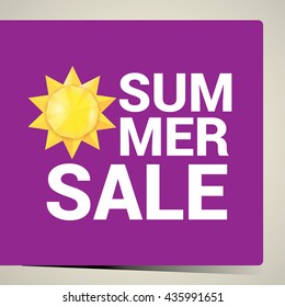 vector summer sale sticker . summer sale banner or label for design