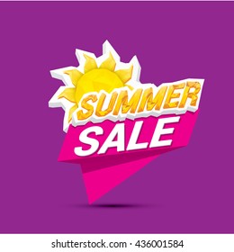 vector summer sale sticker . summer sale banner or label for design