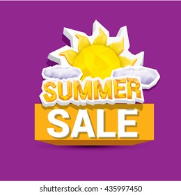 vector summer sale sticker or label for design