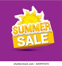 vector summer sale sticker or label for design