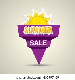 vector summer sale sticker or label for design