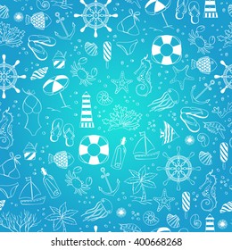 Vector summer seamless pattern