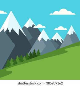 Large Number Mountains Vast Landscapes Touching Stock Vector (Royalty ...