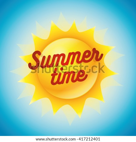 Vector Summer sun character design. Elements are layered separately in vector file. CMYK color mode. Print ready.