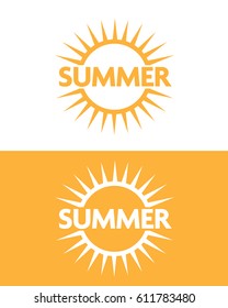 Vector Summer Sun Emblem