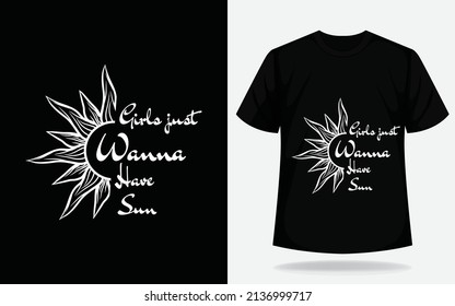 Vector summer sun illustration, for t-shirt print and other uses