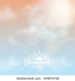 Vector summer sun light burst. 
