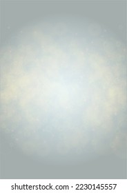 Vector Summer Sun Shine Background with Bokeh Blurred Glowing Gold Circles on Blue Sky.  Blured Sunlight Background. Magic Summertime Print. Calm Defocused Light Design for Posters, Covers, Cards.