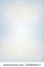 Vector Summer Sun Shine Background with Bokeh Blurred Glowing Gold Circles on Blue Sky.  Blured Sunlight Background. Magic Summertime Print. Calm Defocused Light Design for Posters, Covers, Cards.