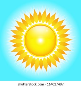 Vector Summer Sun And Sky