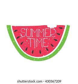 vector summer symbol of juicy watermelon. summer time