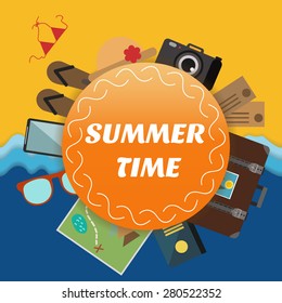 vector summer time
