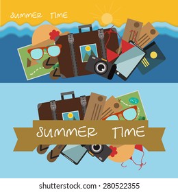 vector summer time
