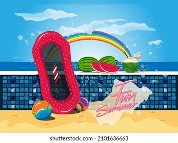 Vector summer time holiday illustration...