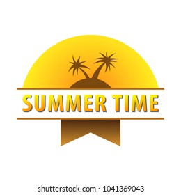 Vector Summer Time Holiday typographic illustration.