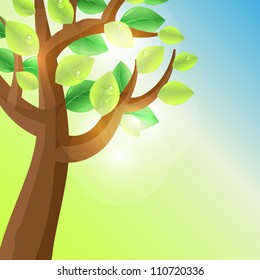Vector summer tree