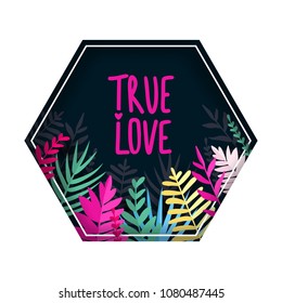 Vector Summer Tropical leaves. Paper cut art style. Colorful doodle design. Paper Cutout. Trendy origami concept.