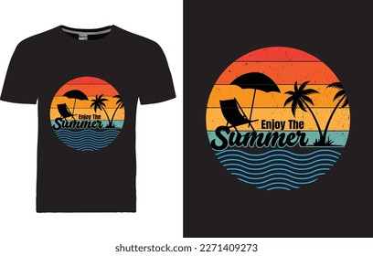Vektor Summer T-Shirt Design-Vorlage