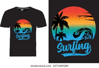 Vektor Summer T-Shirt Design-Vorlage