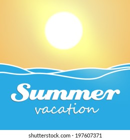 Vector summer vacation background illustration