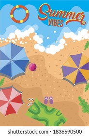 Vector Summer Vibes Colourful  Poster