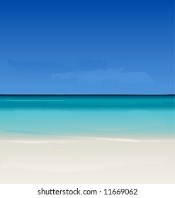 vector Summertime at the beach, sea