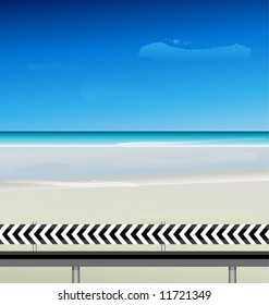 vector Summertime at the beach, sea